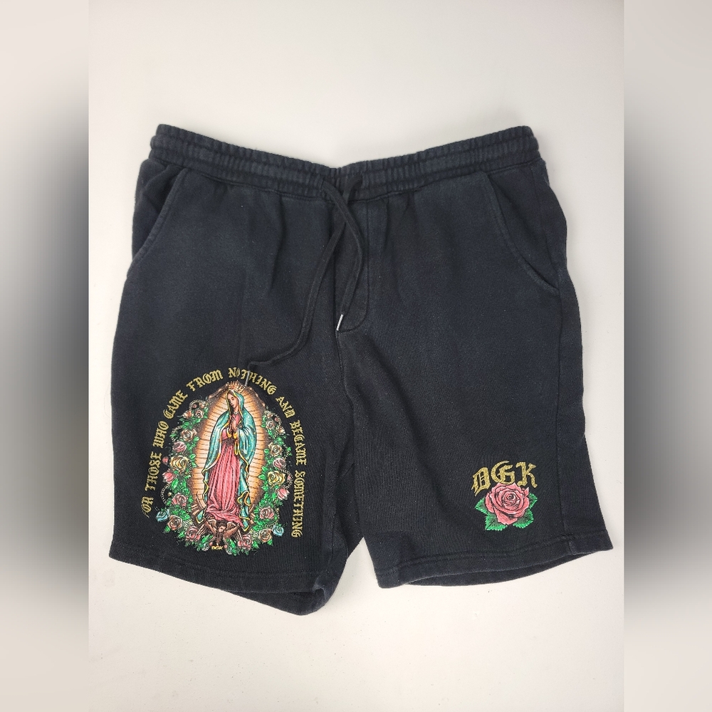 DGK Black Drawstring Sweat Shorts w/ Pockets - adult Extra Large